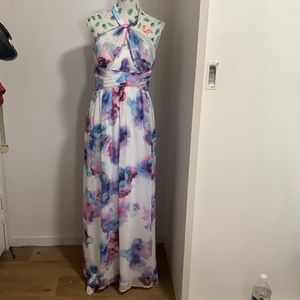 Tie die floral dress